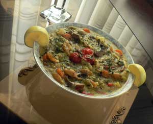 سوپ سبزیجات با پاستا