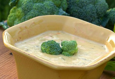 سوپ خامه ‌ای قارچ و بروکلی