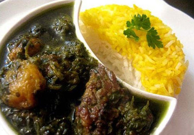 خورش گردو اسفناج