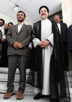مرز رای احمدی نژاد خاتمی