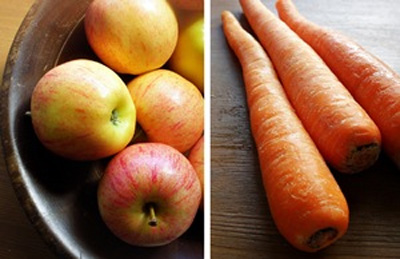 توصیه به مصرف روزانه سیب و هویج