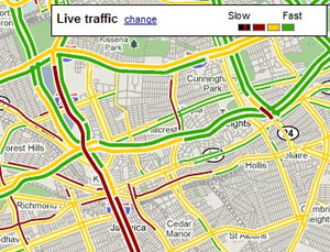 با نقشه گوگل، ترافیک را چک کنید