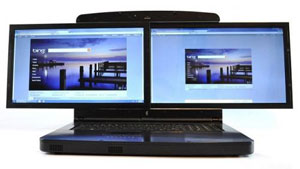 یک لپ تاپ با دو نمایشگر ۱۷ اینچی