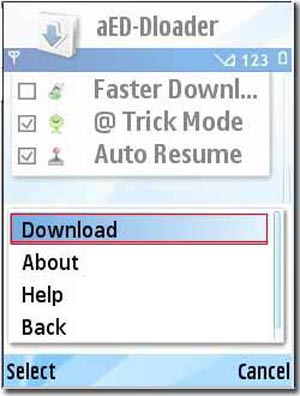 نرم افزار مدیریت دانلود aED Dloader v۴.۴.۵ - مخصوص گوشی های جاوا