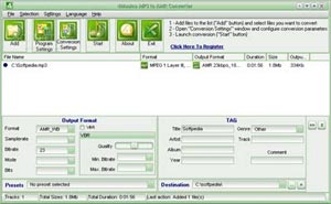 آخرین نسخه برنامه پر کاربرد تبدیل فرمتهای صوتی به amr با نام AMRConverter ۹۵۹