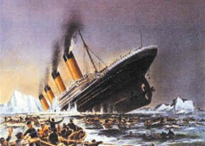 بامداد ۱۵ آوریل سال ۱۹۱۲ میلادی ـ کشتی تایتانیک ، غول دریاها غرق شد
