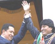 ۲۲ ژانویه ۲۰۰۶ ـ آغاز زمامداری مورالس در بولیوی (یک سرخ دیگر در آمریکای لاتین)