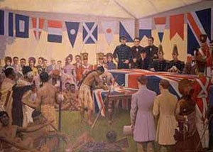 ششم فوریه سال ۱۸۴۰ میلادی ـ نیوزیلند حاکمیت بریتانیا را پذیرفت