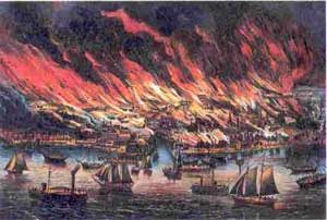 ۸ اکتبر سال ۱۸۷۱ ـ ترس از«گاو» شهر شیکاگو را به آتش کشید و صدها تن کشته شدند!