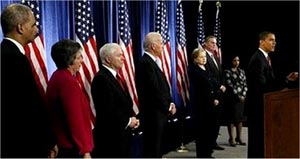 ۱ دسامبر ۲۰۰۸ ـ "اوباما" اعلام معارضه کرد ـ تحلیلها و تفسیرها درباره انتصابات و پیش بینی سیاست های باراک اوباما