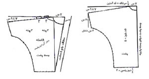 آستین کیمونو سرشانه جلو چین