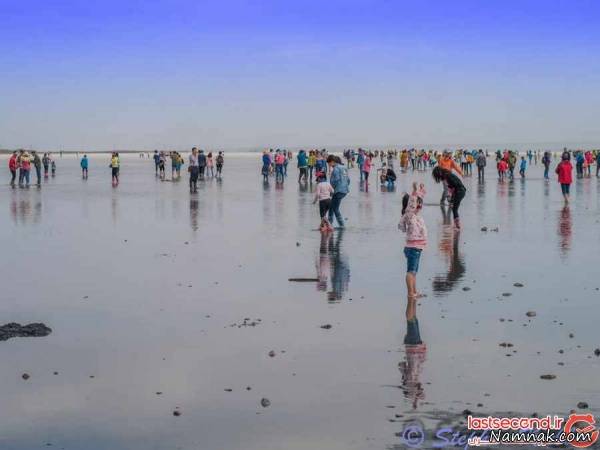 جاذبه گردشگری بی نظیر دریاچه نمک چاکا + تصاویر