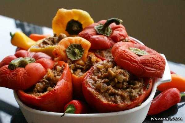 طرز تهیه دلمه فلفل دلمه ای