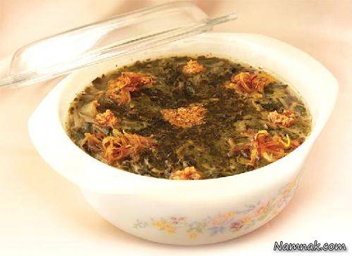 آش اسفناج | طرز تهیه آش اسفناج