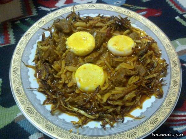 طرز تهیه خورش خلال بادام یا پیچاخ قیمه آذری