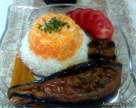 بادمجان شکم پر | طرز تهیه بادمجان شکم پر تبریز