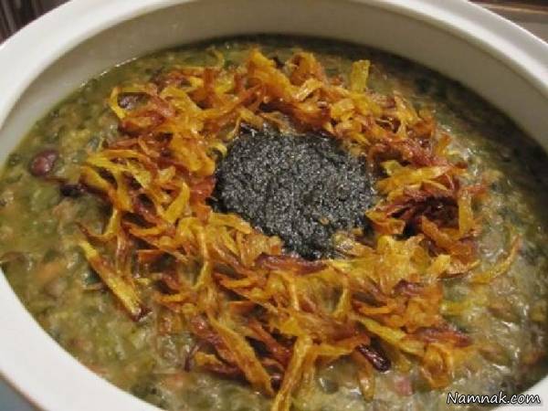 آش سبزی شیرازی | طرز تهیه آش سبزی شیرازی