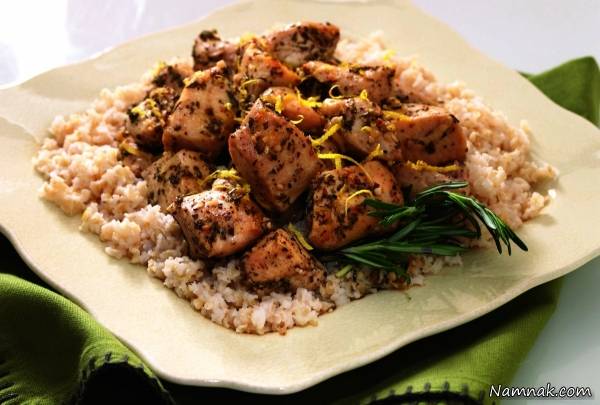 خوراک مرغ | طرز تهیه خوراک مرغ و برنج رژیمی