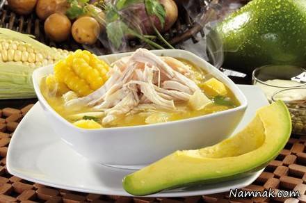طرز تهیه سوپ ذرت و سیب زمینی ajiaco  ( کلمبیا و کوبا )