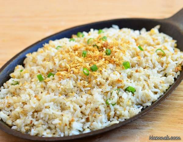 برنج سرخ شده | طرز تهیه برنج سرخ شده با طعم سیر