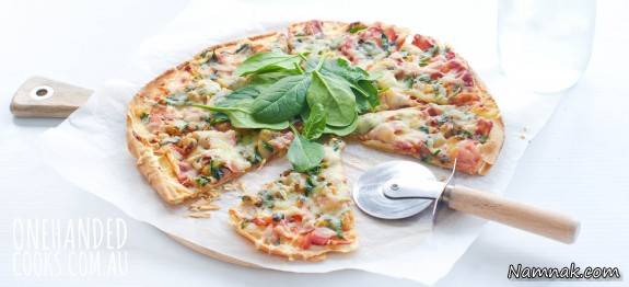 پیتزا مخلوط | طرز تهیه پیتزا مخلوط بدون فر