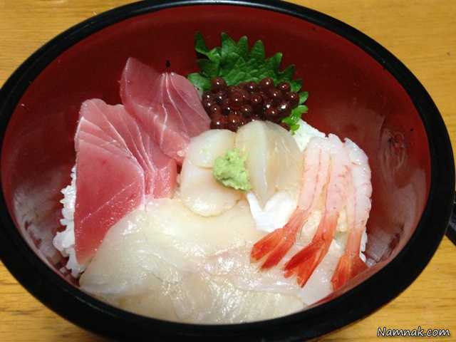 طرز تهیه ساشیمی تن با برنج