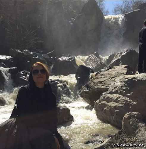 الهام پاوه نژاد در آبشار ماسوله گیلان + تصاویر