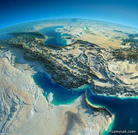 عکس ماهواره ای از ایران در شب