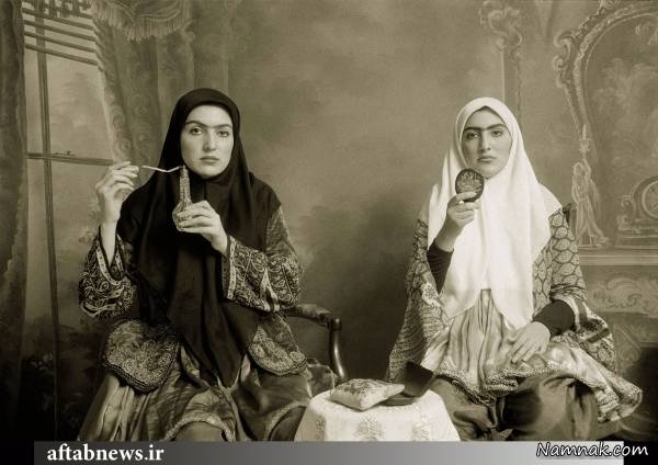 دختران ایرانی , ژست عکس یک قرن پیش دختران ایرانی + تصاویر