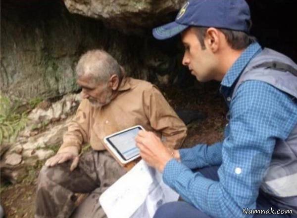 سرشماری پیرمرد غارنشین 75 ساله فومنی + عکس