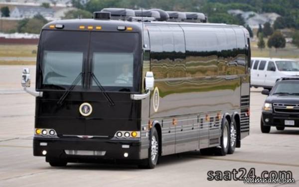 اتوبوس باراک اوباما با امکانات و امنیتی باورنکردنی! + تصاویر