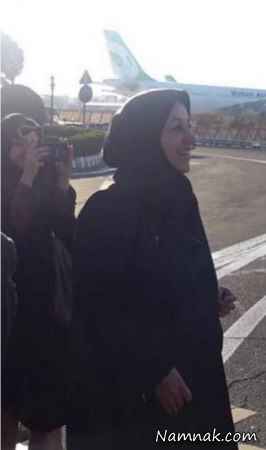 همسر دکتر ظریف در فرودگاه