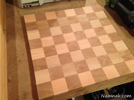 آموزش ساخت صفحه شطرنج چوبی ارزان و زیبا