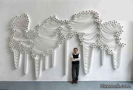 هنرنمایی بسیار جالب با دستمال توالت + عکس