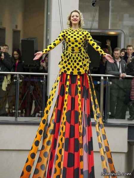 بلندترین لباس دنیا بر تن خانم بند باز + عکس