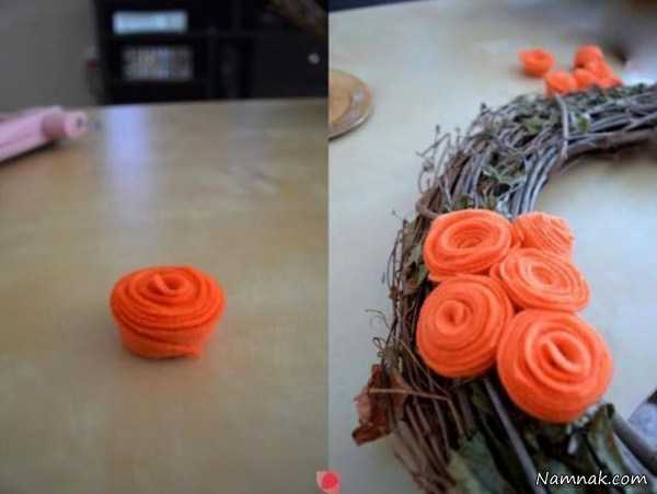 آموزش تصویری ساخت گل پارچه ای