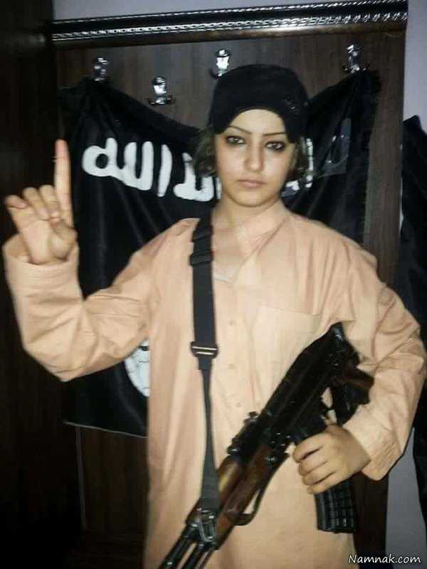 عکس زن داعشی بعد از کشف حجاب