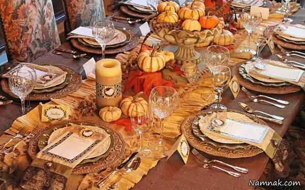 تزیین میزهای مهمونی شیک در پاییز