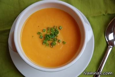 طرز تهیه سوپ هویج و تره فرنگی