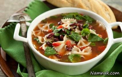 طرز تهیه سوپ سبزیجات با پاستا