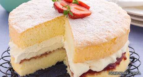 کیک اسفنجی | طرز تهیه کیک اسفنجی ساده