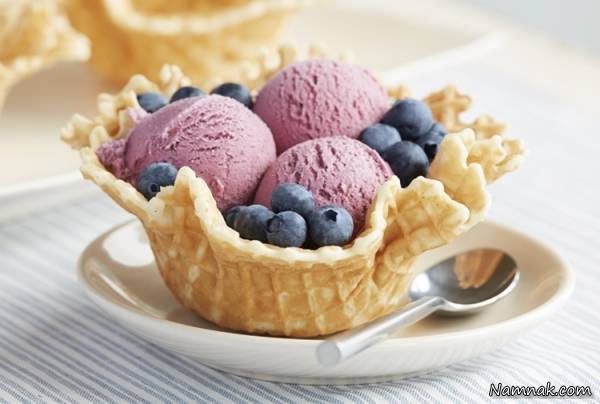 بستنی بلوبری | طرز تهیه بستنی بلوبری