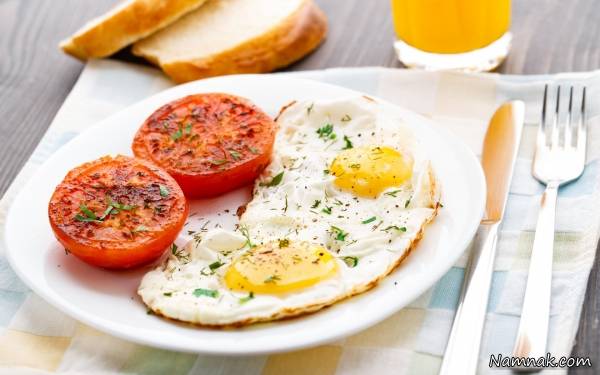 خوراک مقوی تخم مرغ و گوجه فرنگی + عکس