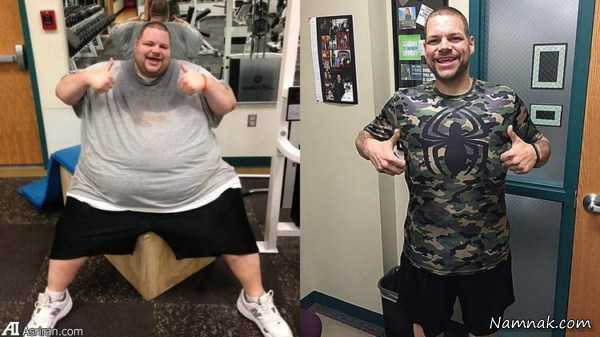 کاهش وزن|کاهش وزن 180 کیلویی یک مرد +تصاویر