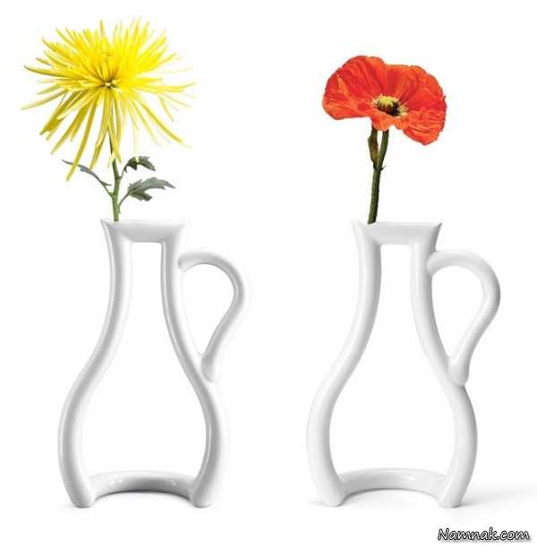 گلدان تزیینی | 50 مدل گلدان تزیینی و دکوری مدرن چینی و کریستالی