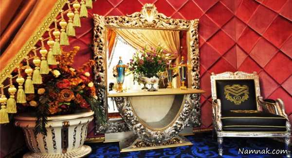 مدل میزکنسول | مدل میزکنسول و آینه چوبی مدرن و سلطنتی