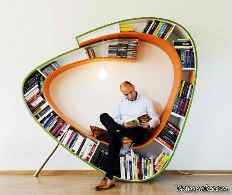 صندلی های جالب کتابخانه دار + تصاویر