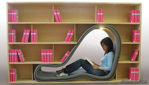 صندلی های جالب کتابخانه دار + تصاویر