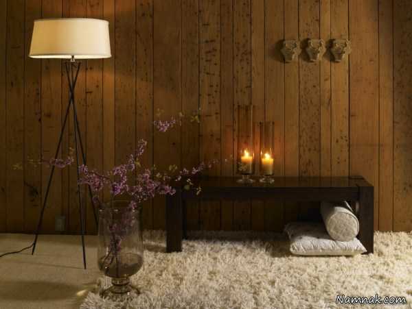 تزیین دکوراسیون داخلی خانه با پانل های چوبی + تصاویر