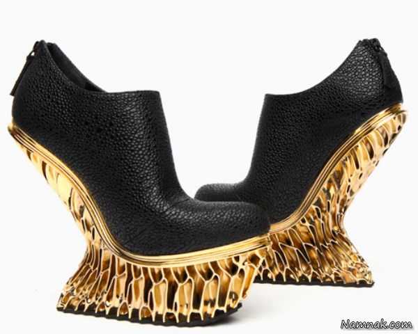 کفش زنانه | کفش مجلسی زنانه "Mutatio" از جنس طلا + تصاویر